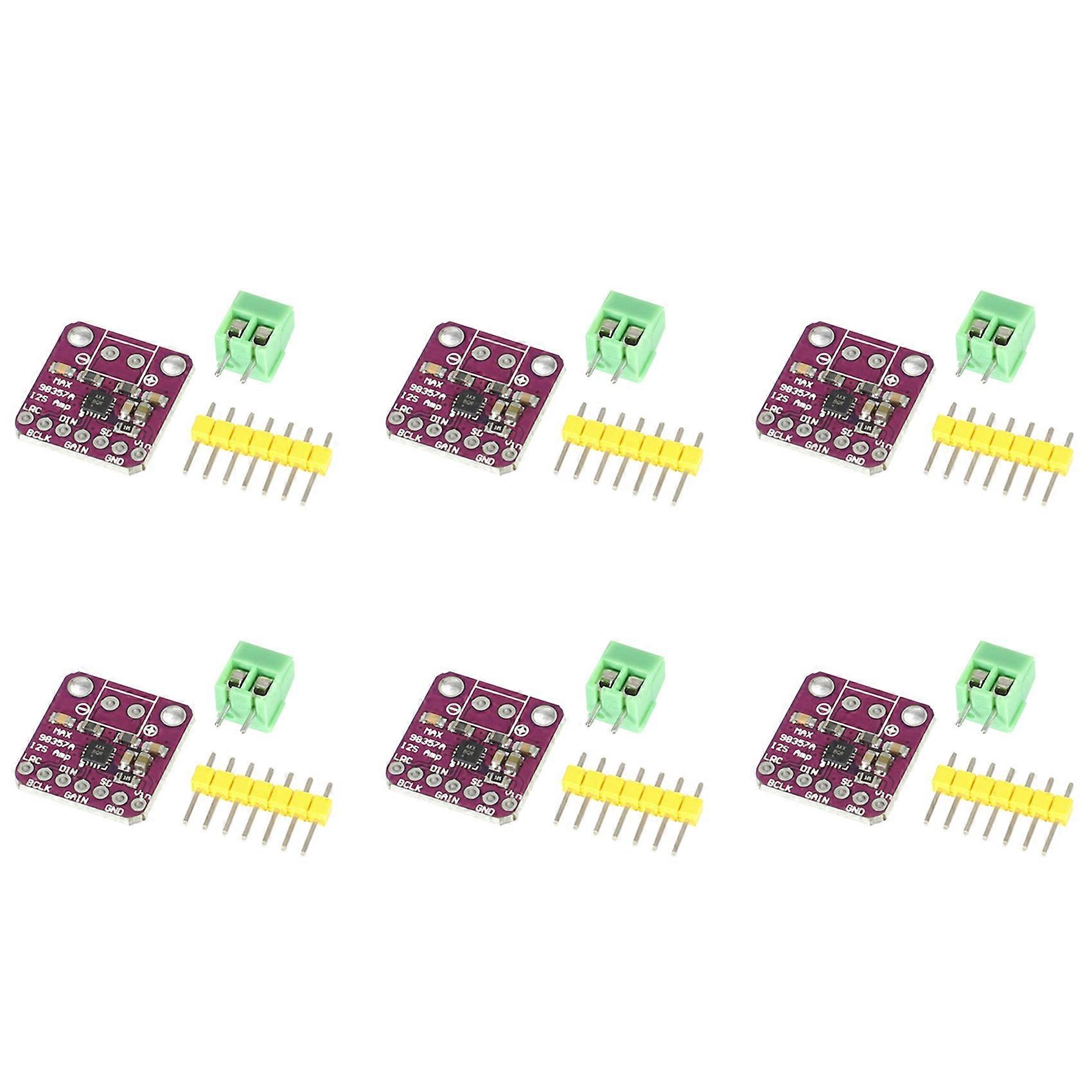 6X Max98357 I2S 3W Class D Amplifier Breakout Interface Dac Decoder Module Filterless Audio Board for Raspberry Pi Esp32