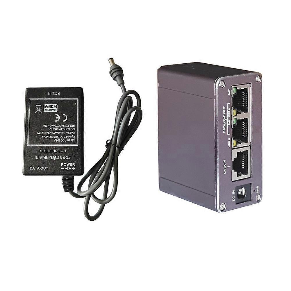 For Starlink Mini 24V DC Input POE Injector Splitter Industrial Max 65w Output 10/100/1000Mbps POE Injector Splitter