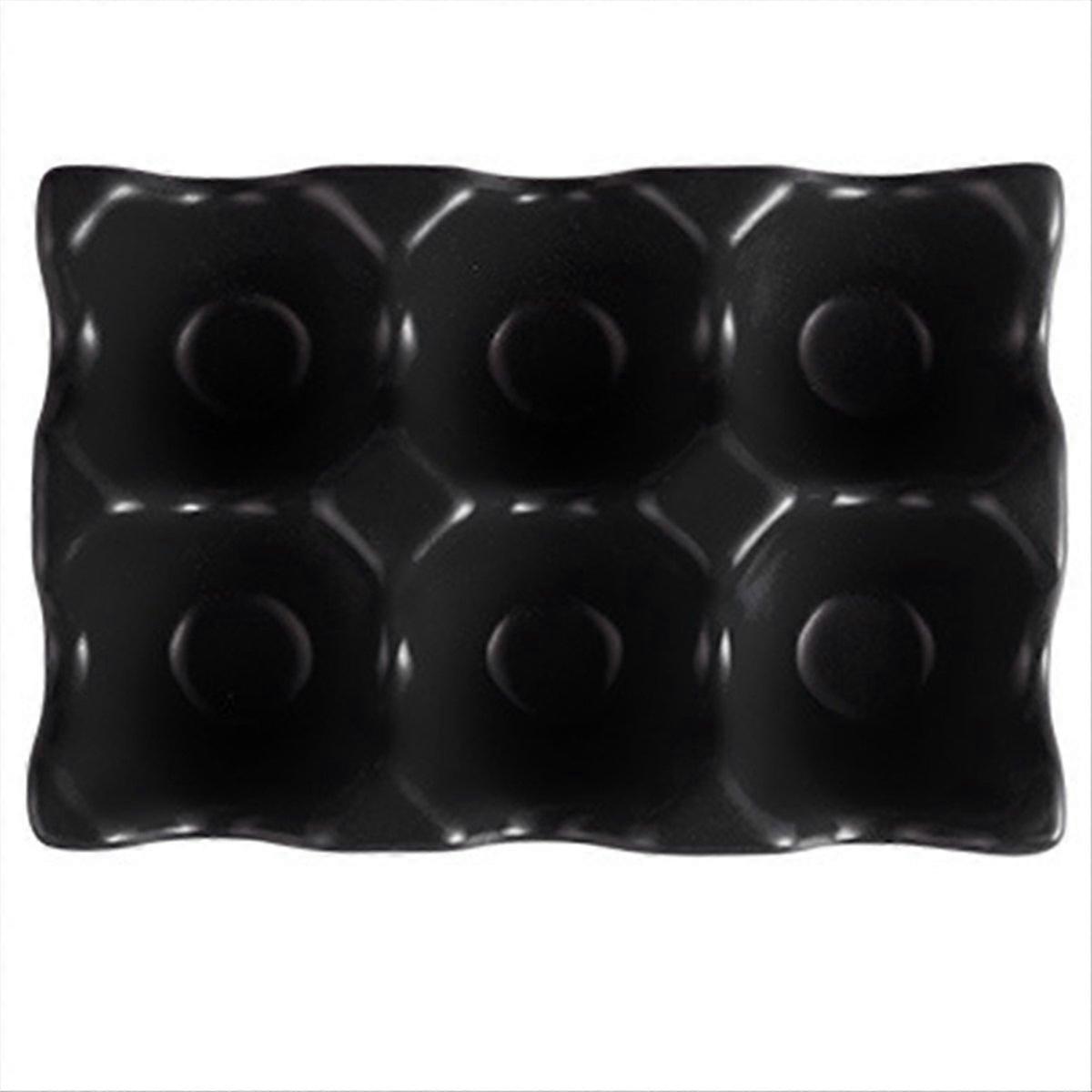 Kitchen Supplies Egg Tray Household Ceramic Tableware Supplies black