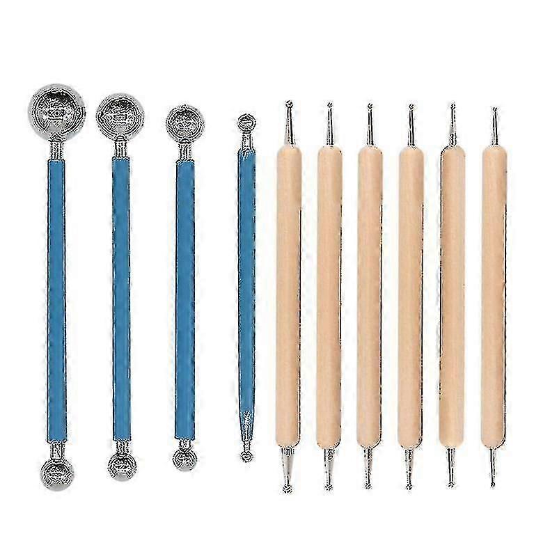 Handmade Pottery Tools Clay Soft Pottery Clay Carving Group Diy Tools Set Of 10 ( )