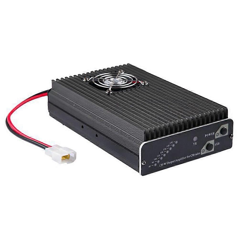CB-27 PA150W CB Radio Amplifier CB Radio Power Amplifier W/ 120-160W Output Power & 3KM-5KM Range SSB Black