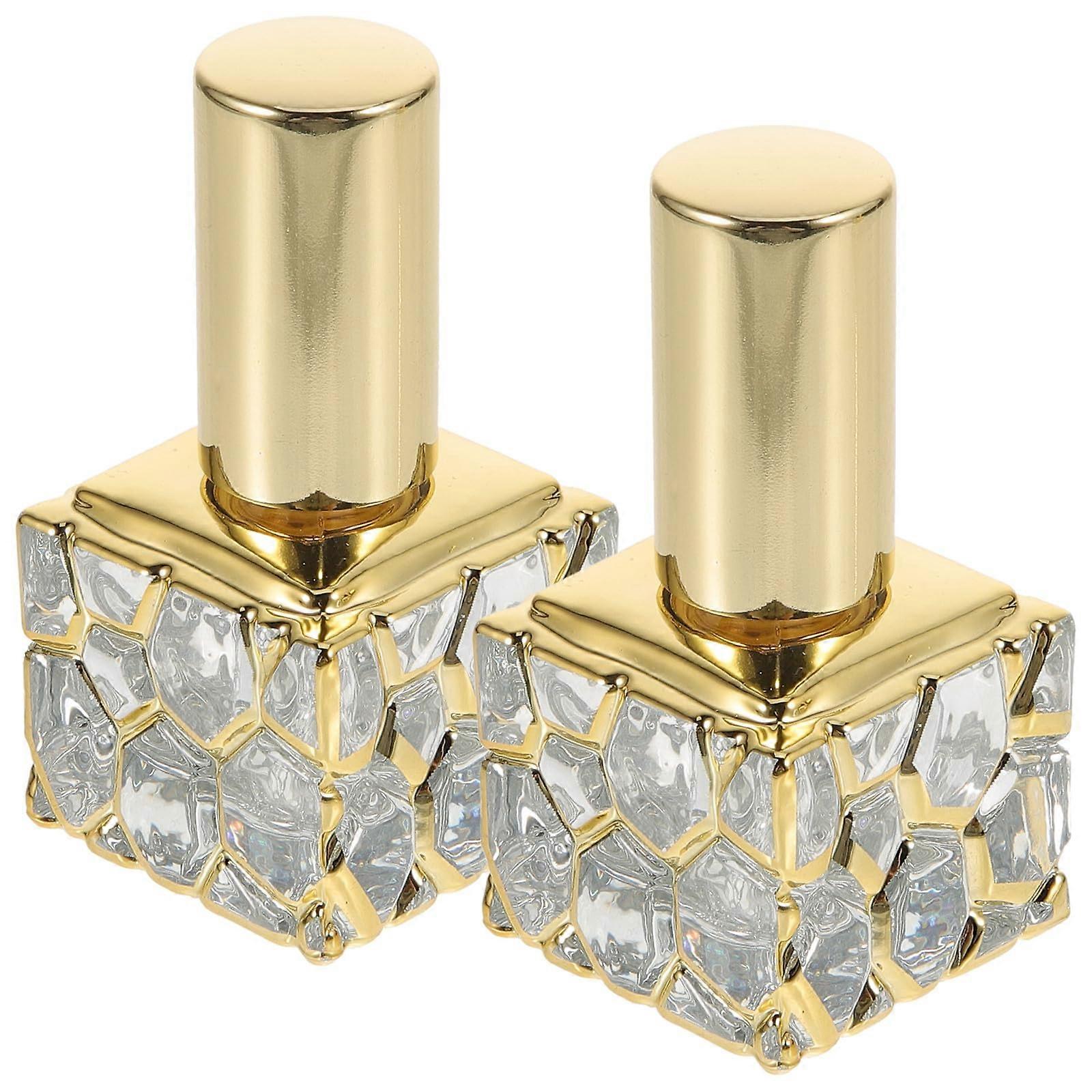 2pcs Mini Refillable Perfume Spray Bottles, Pocket Size Travel Atomizers with Leakproof Glass Build