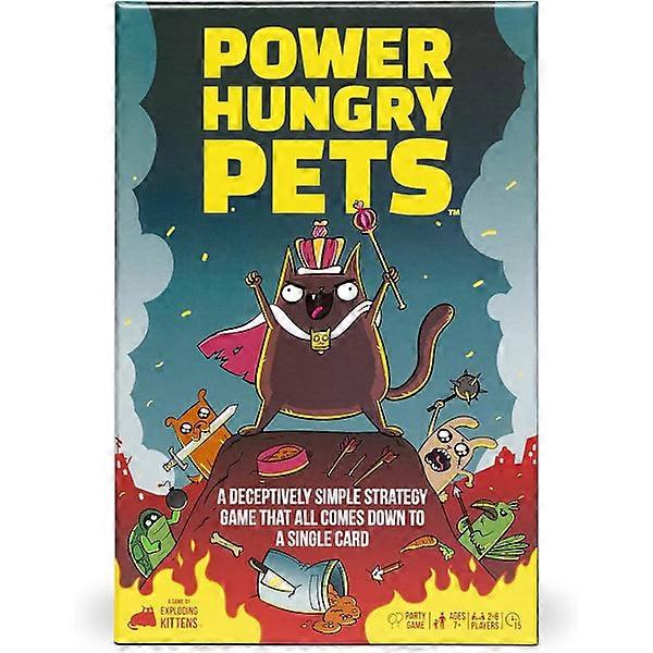 Power Hungry Pets by Exploding Kittens - 2-6 Players - Ages 7+ - 15 Minute Playtime - Strategic and Simple Card Game - Party Game