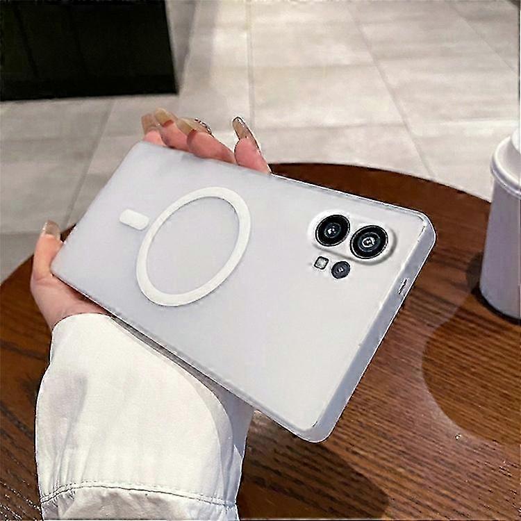 Compatible For Nothing phone (1) 5G Magnetic Case Compatible with MagSafe Frosted PC Phone Cover with Camera Lens Protector