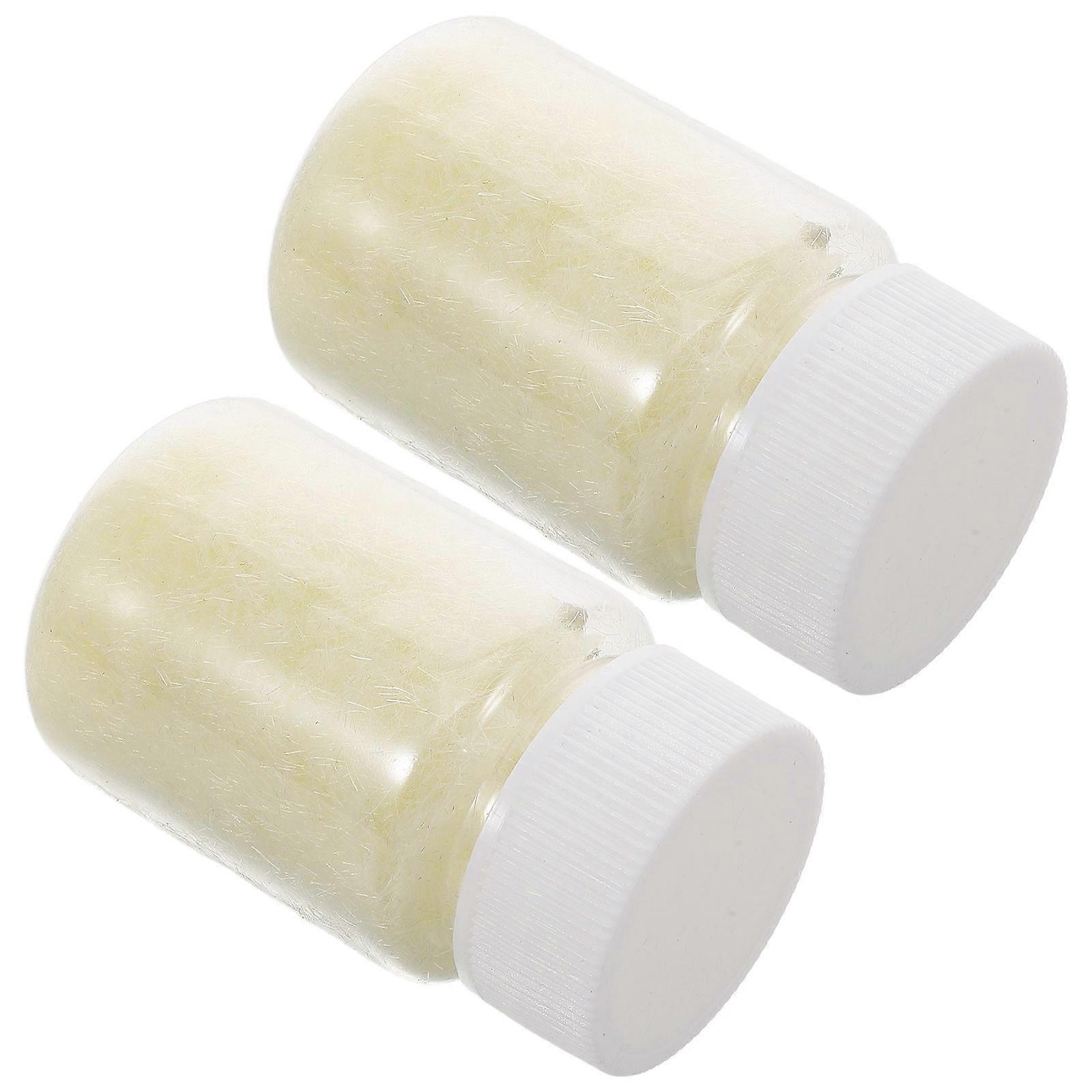 Handmade Crafts Flocking Powder Light Yellow for Squeeze Toy 2 Bottle Set