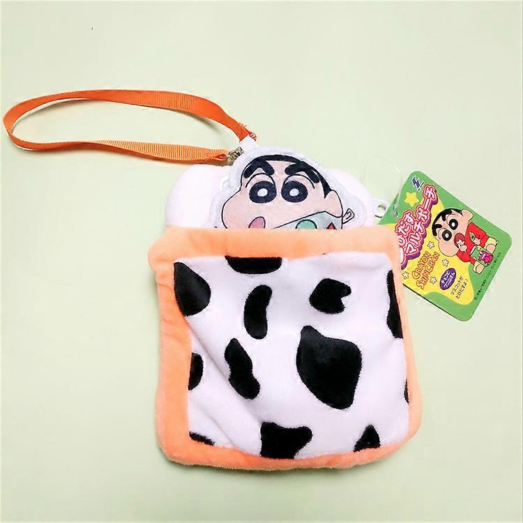 2025 New Crayon Shin-chan Dinosaur Kirby Wallet Telescopic Plush Coin Purse Drawstring Card Holder Pendant Bag Pendant