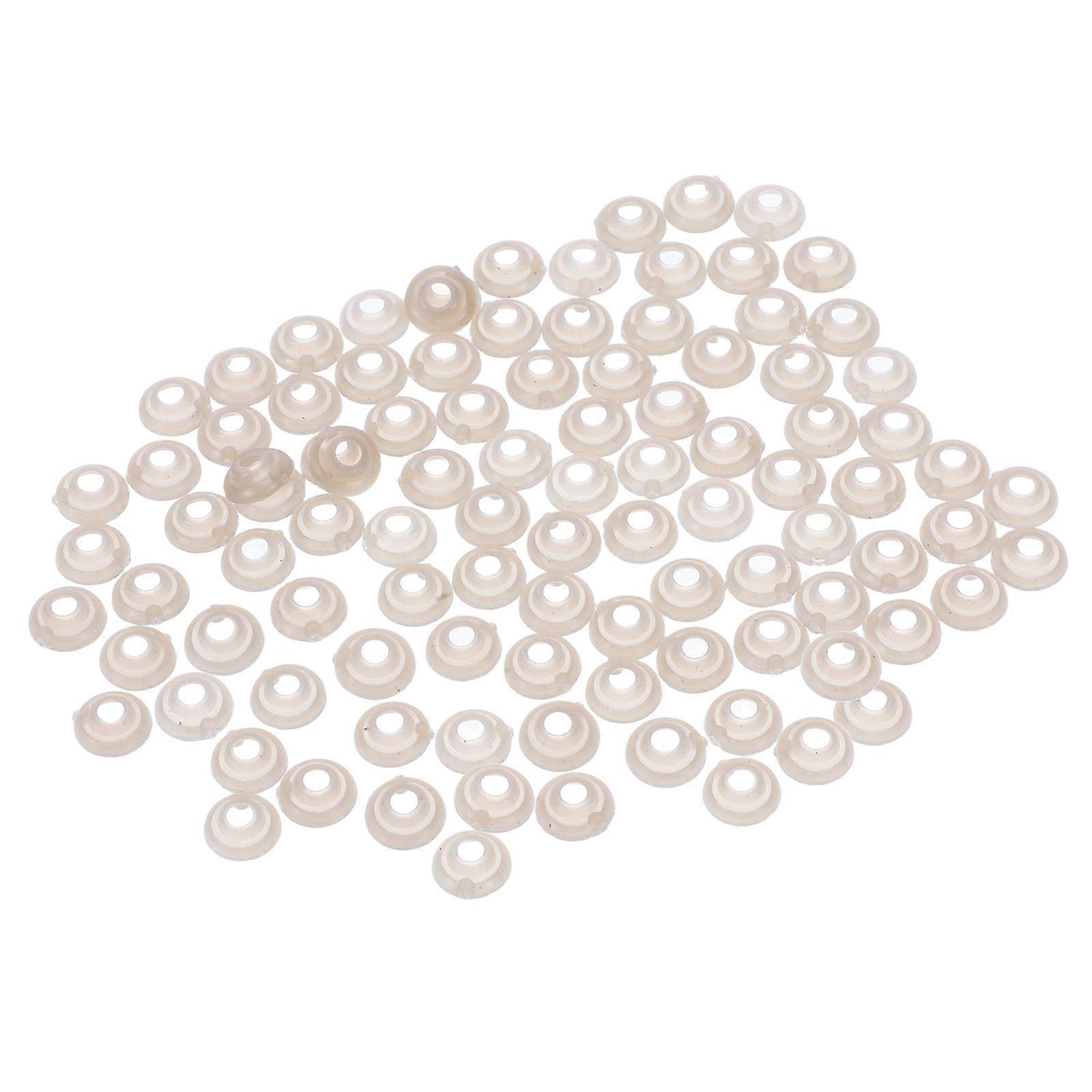 Grey Plastic Doll Eye Washer Nose Gaskets for Craft 100Pcs Durable Material
