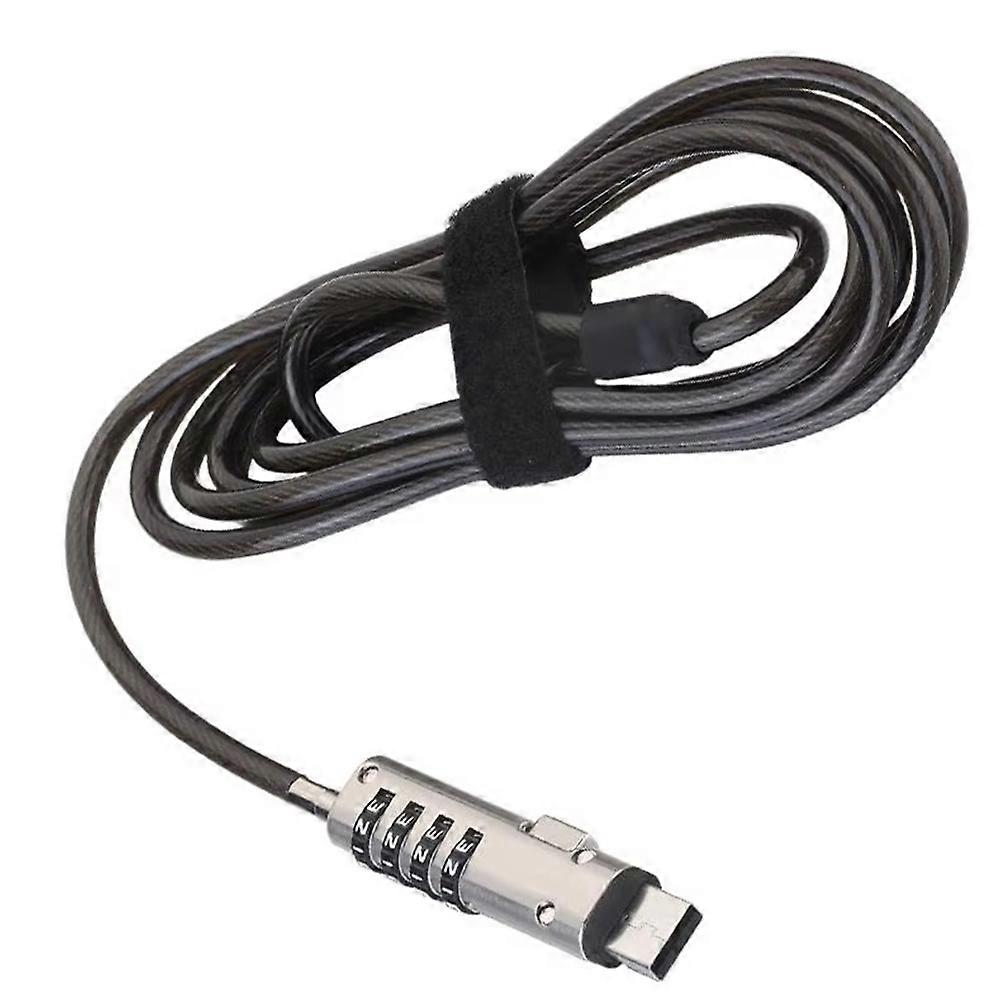 Flexible Laptop USB Interface Lock Computer Security Anti Theft Device Notebook Cable Lock with Sponge Patch Numeric