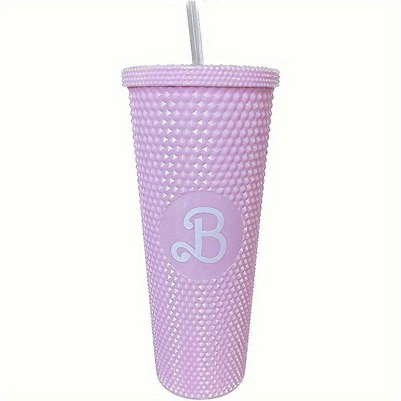 LcomQI 1PC 710ml Plastic Cup With Straw Large Capacity Recomable - Creative Durian Pattern Drinking Cup