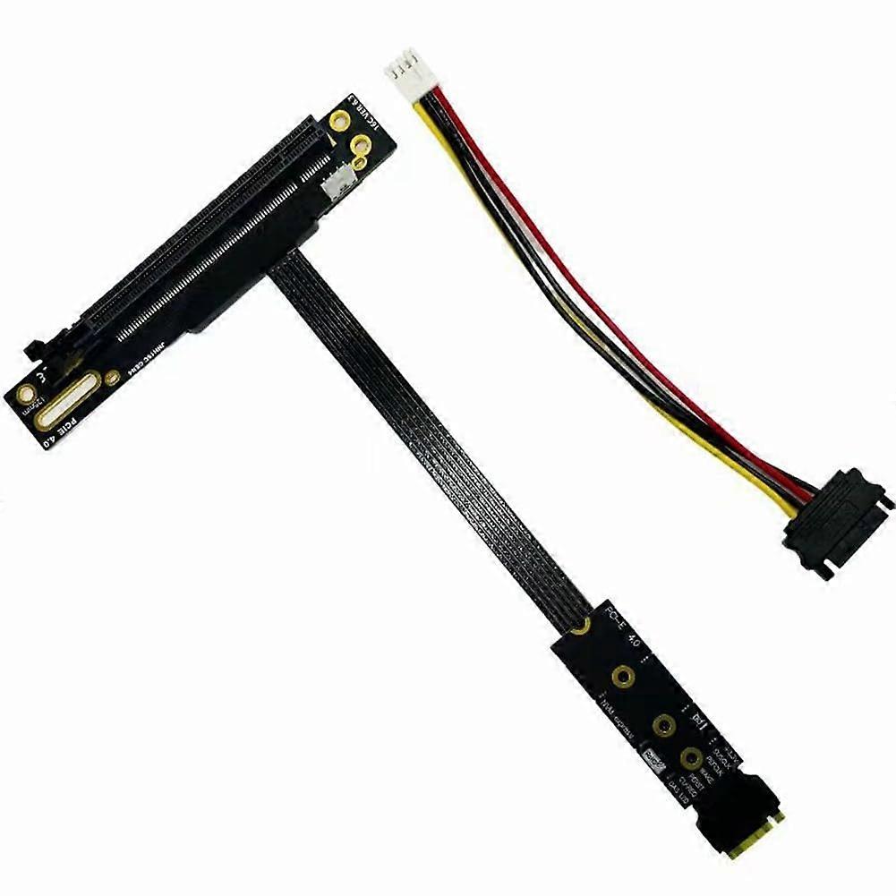 M.2 to PCIE X16 Adapter Cable, MultiFunctional For M.2 NVMe Gen4 SSD, PCIe 4.0 X4, 20cm