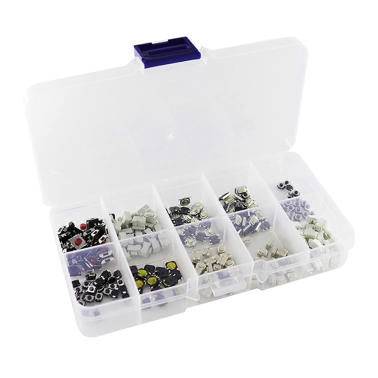 Car Fuse Set 250pcs with 10 Tactile Push Button Switch for Remote Control Overload Protection