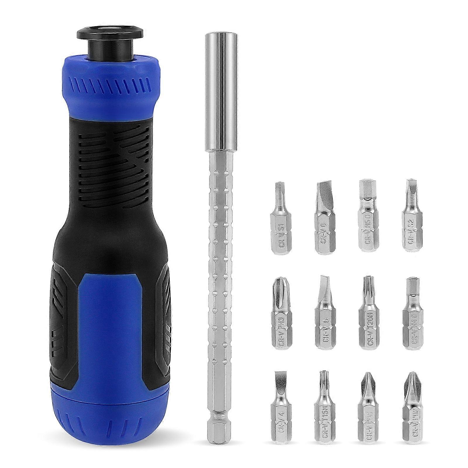 AEVXKHI Multi Bit Screwdriver Set, Retractable Precision Ratcheting Screwdriver, Compatible with Home Repair Tools