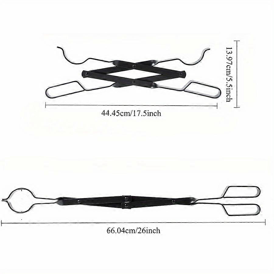 Pinces �� feu pliantes pour chemin��e, 1 pi��ce, pinces �� griffes, outils de chemin��e int��rieure/ext��rieure