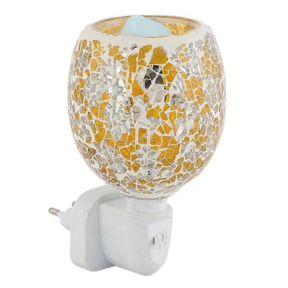 Mosaic Mirror Surface Aroma Lamp Electric Wax Melter Fragrance Diffuser Night Light, EU Plug