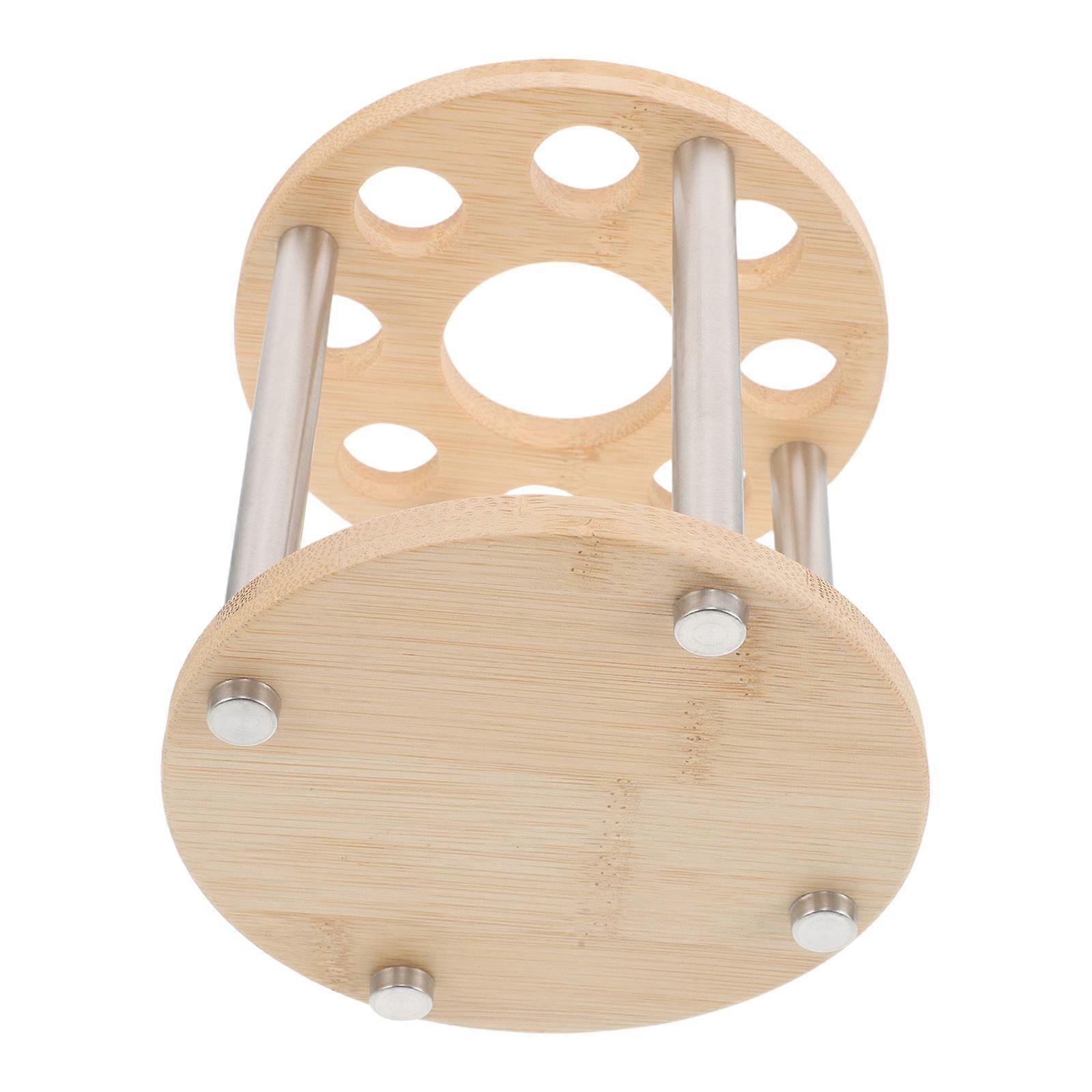 Multi-Functional Bamboo Incense Tube Holder for Storage and Display