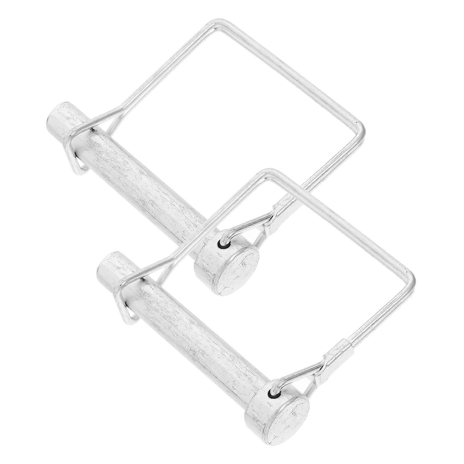 Spring Loaded Locking Pin Coupler Pin for Trailer Hitch 2Pcs Silver