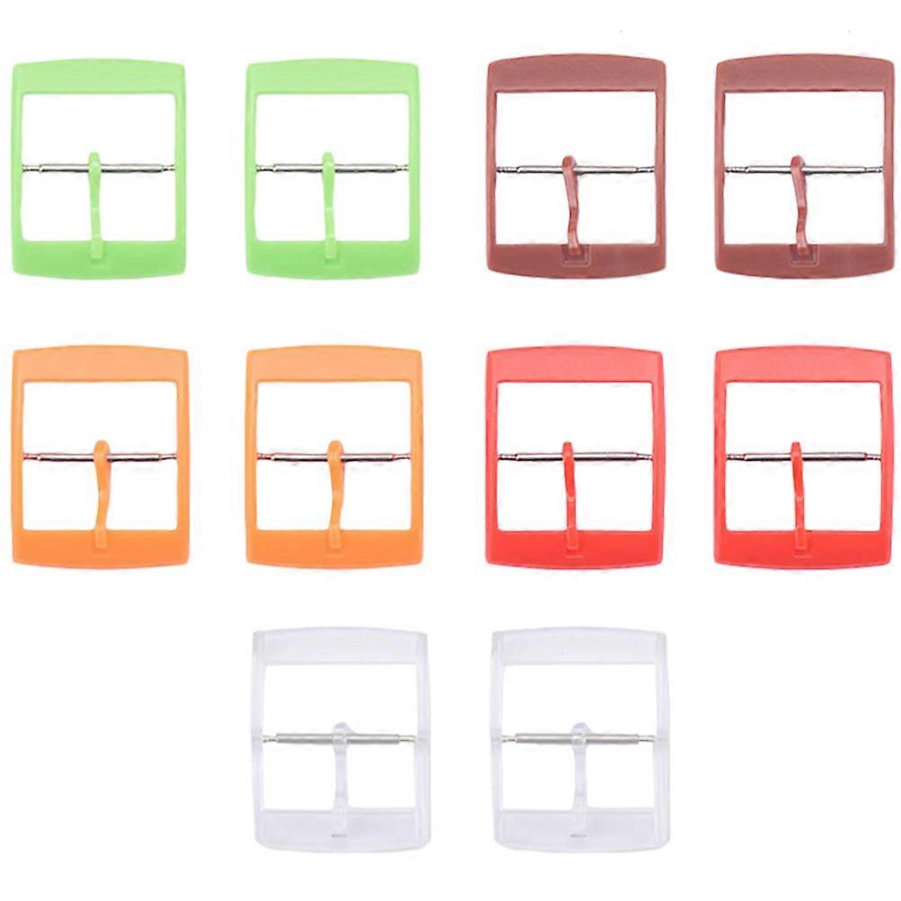 Plastic Watch Clasp Watch Band Buckle Replacement 10Pcs Assorted Colors