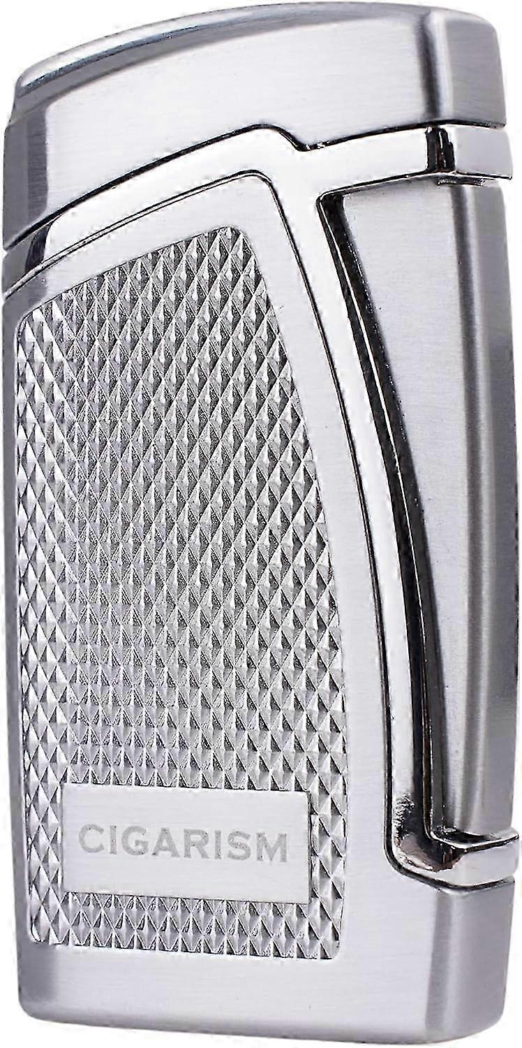 CIGARISM Double Torch Jet Flame Cigar Lighter W/Punch (Blue) 25-26