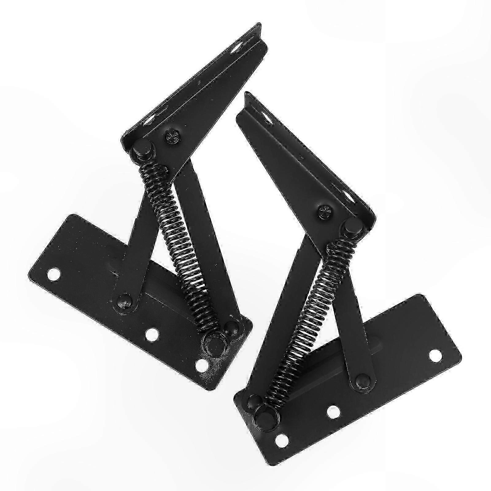 Pair of Spring-Loaded Lift Hinges with Support and Locking Features