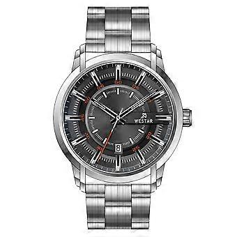 Westar Profile Edelstahl Schwarzes Zifferblatt Quarz 50229STN803 Herrenuhr