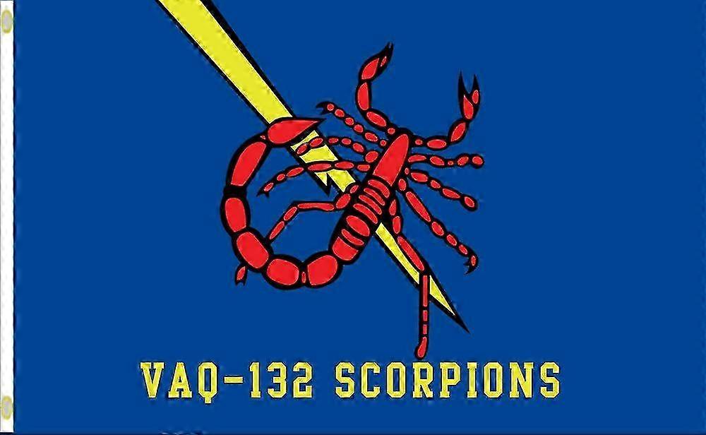 Usn Vaq-132 Scorpions Single-sided Flag Banner