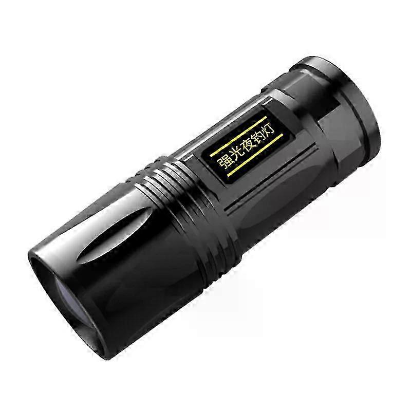 LED Fishing Torch with Long Range Beam, USB Rechargeable Waterproof Multicolor Camping Light