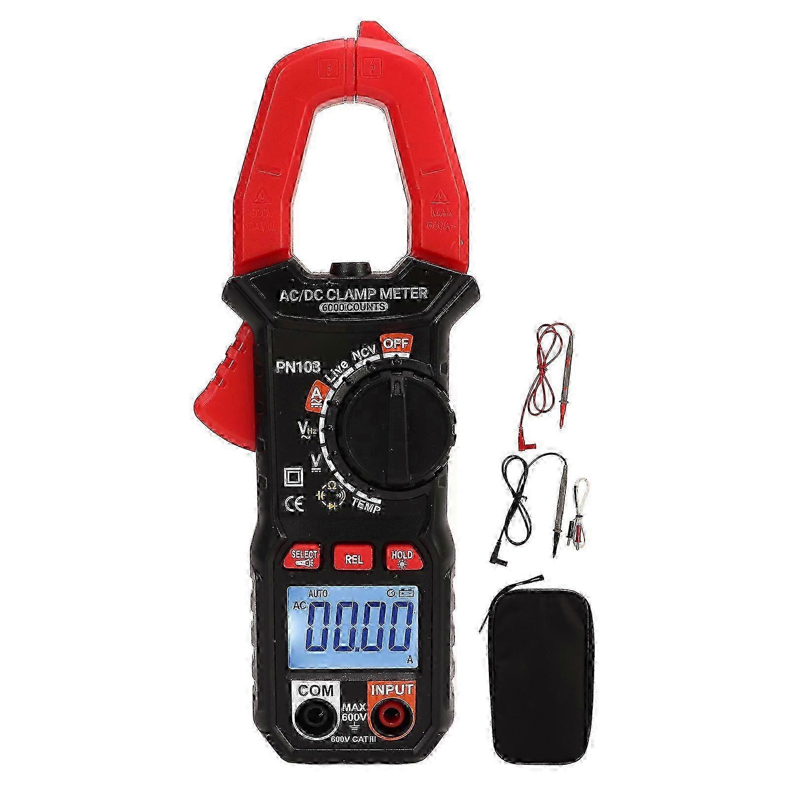 Digital Clamp Meter Multimeter 6000 Counts AC DC Current Amp Tester Intelligent Multi Functional High Accuracy