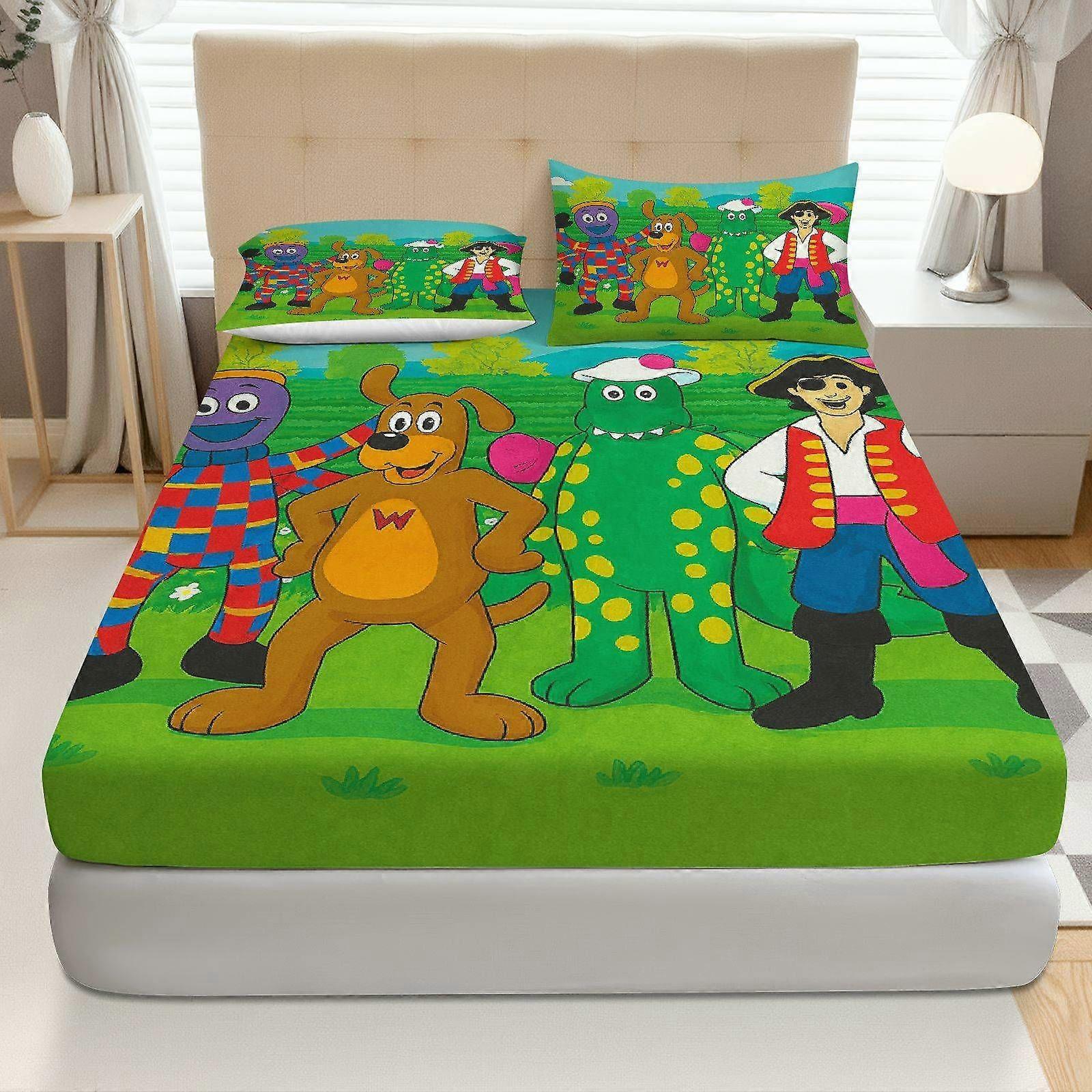 3pcs Pirate Animal Adventure Fitted Sheet Set  Coreless Fun Theme