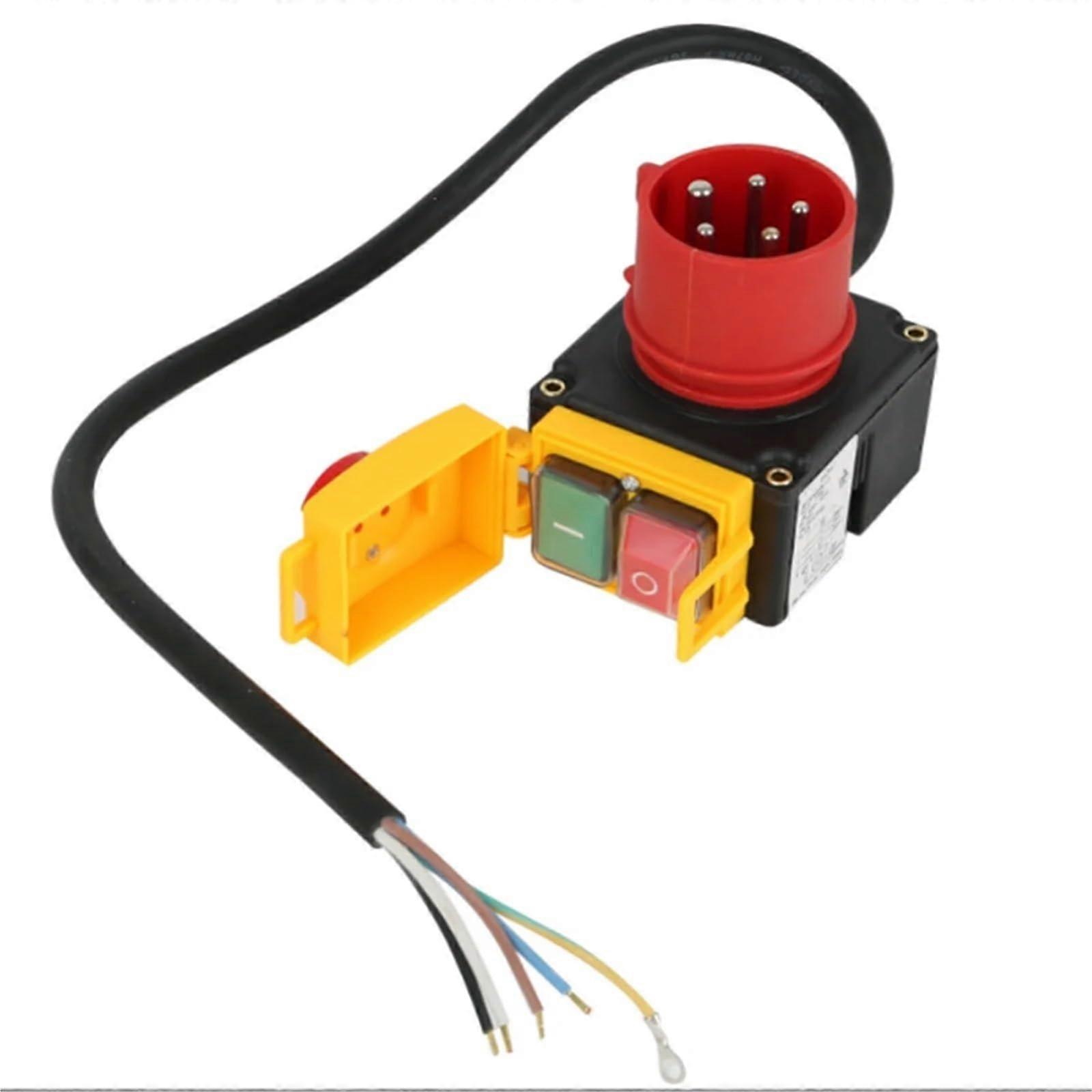 Industrial 3 Phase 400V Power Switch with Cable, Phase Inverter and Emergency Stop Flap