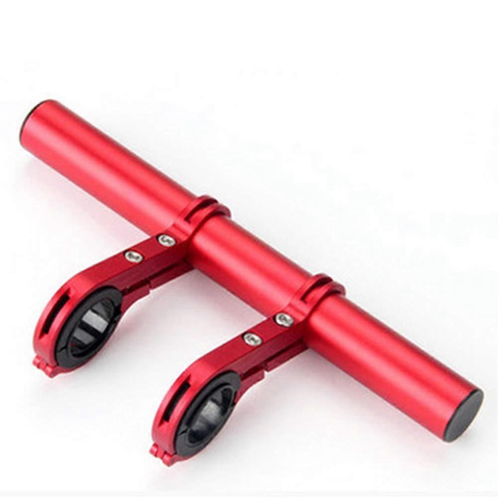 Bike Handlebar Extender Aluminum Alloy Double Bracket MultiAccessory Mount Adjustable Red