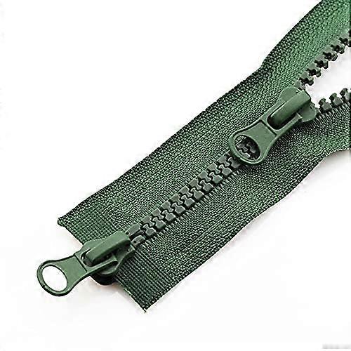 80cm Resin Jacket Zipper 5# OpenEnd Double Slider for DIY Sewing and Tail Lock Design