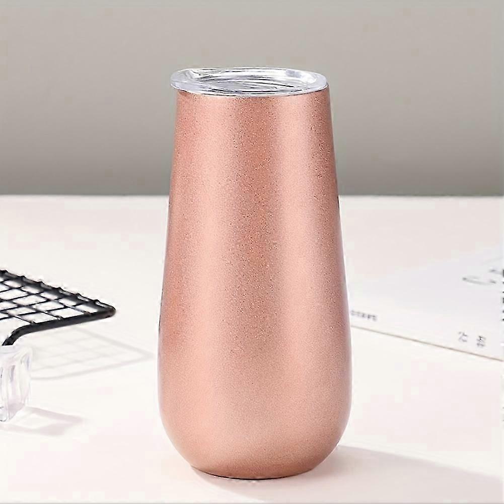 6oz Insulated Stainless Steel Wine Tumblers Sturdy Travel-Friendly Coffee Mug Cozy Home Gatherings Champagne