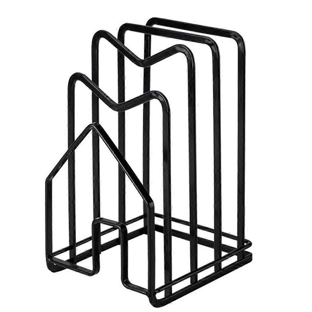 RustProof Iron Kitchen Organizer Rack for Cutting Boards and Pot Lids, SpaceSaving Counter Storage