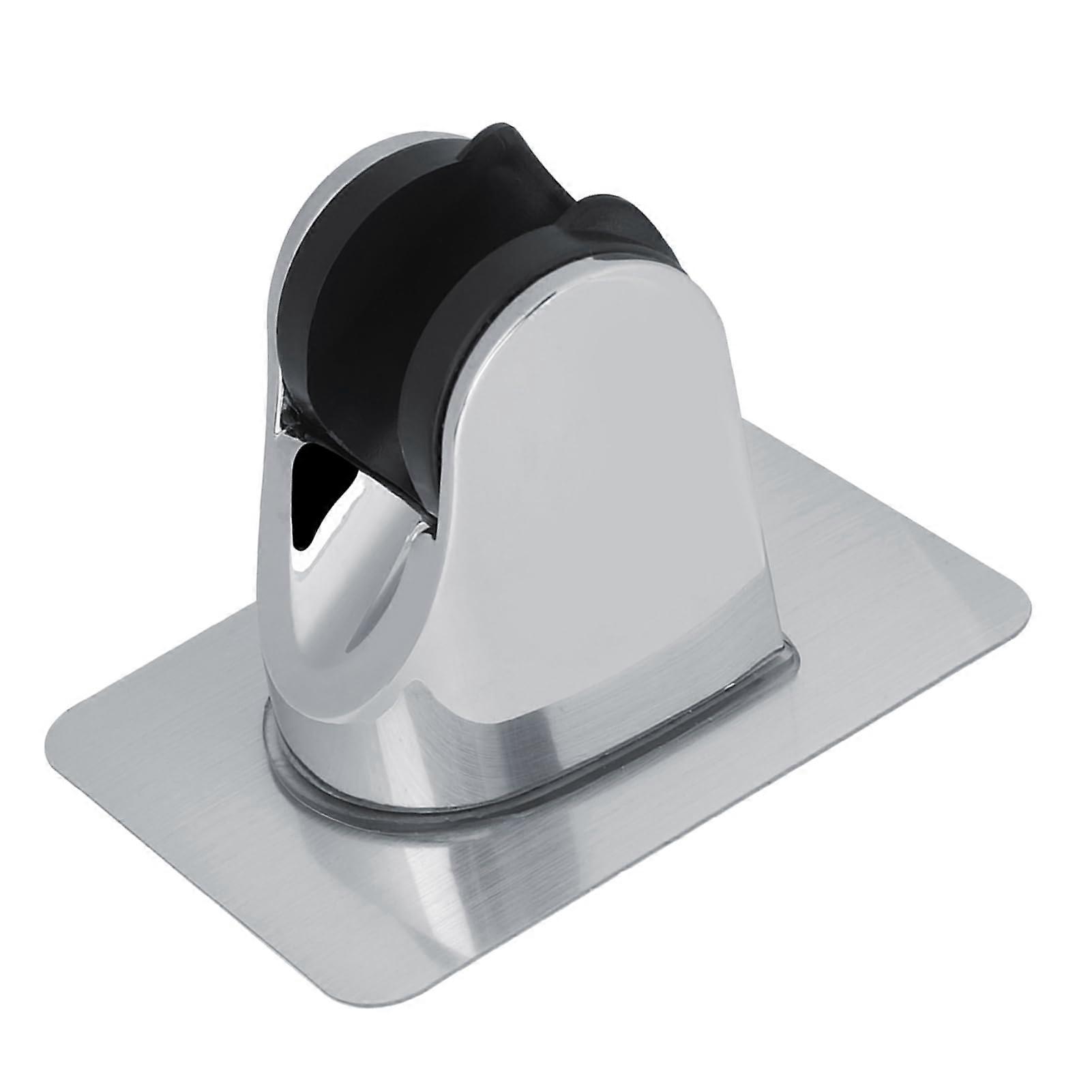 Adjustable Chrome Self Adhesive Shower Head Holder Bracket No Drill Wall Mount for Bathroom