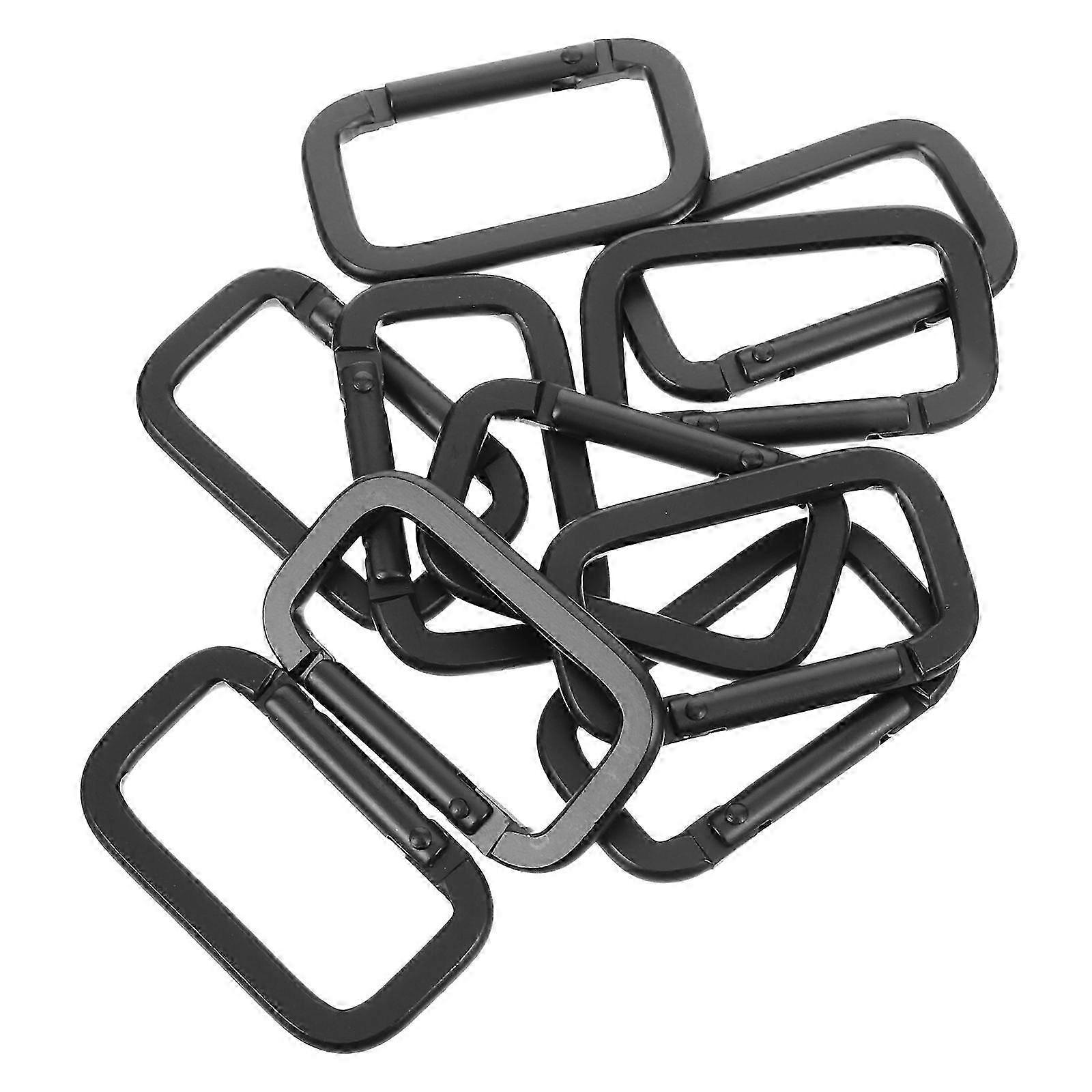10PCS Sturdy Square Thread Outdoor Black Climbing Kettle Toy Buckles for Camping