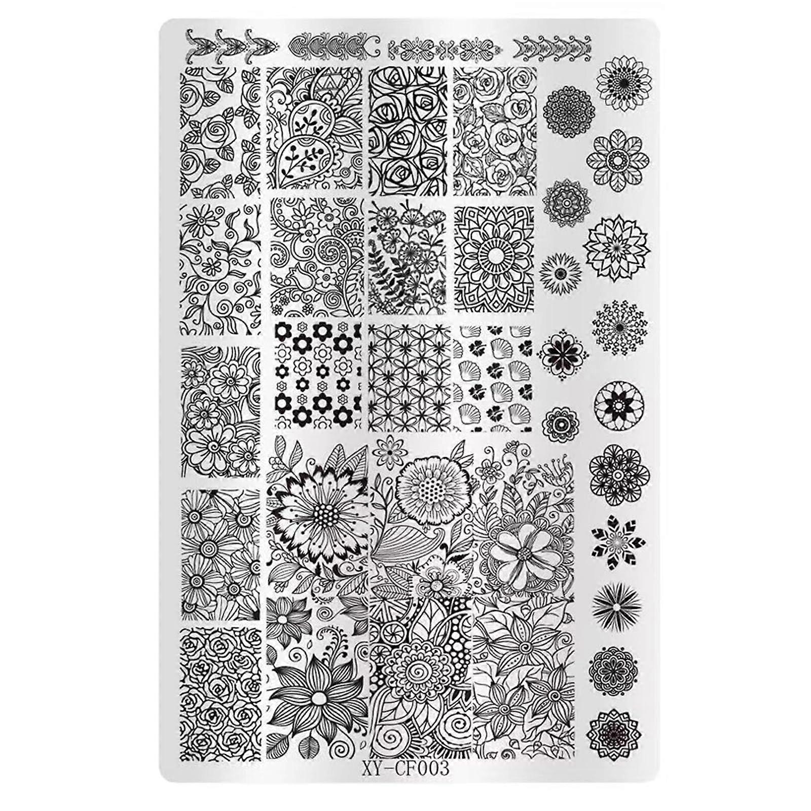 Nail Stamping Plates Metal Art Template with Intricate Patterns for Precise Design Transfer
