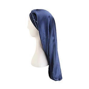 Touca de cetim para cabelos longos, com borda larga, para dormir, com redução de frizz, ideal para tranças e cachos C204