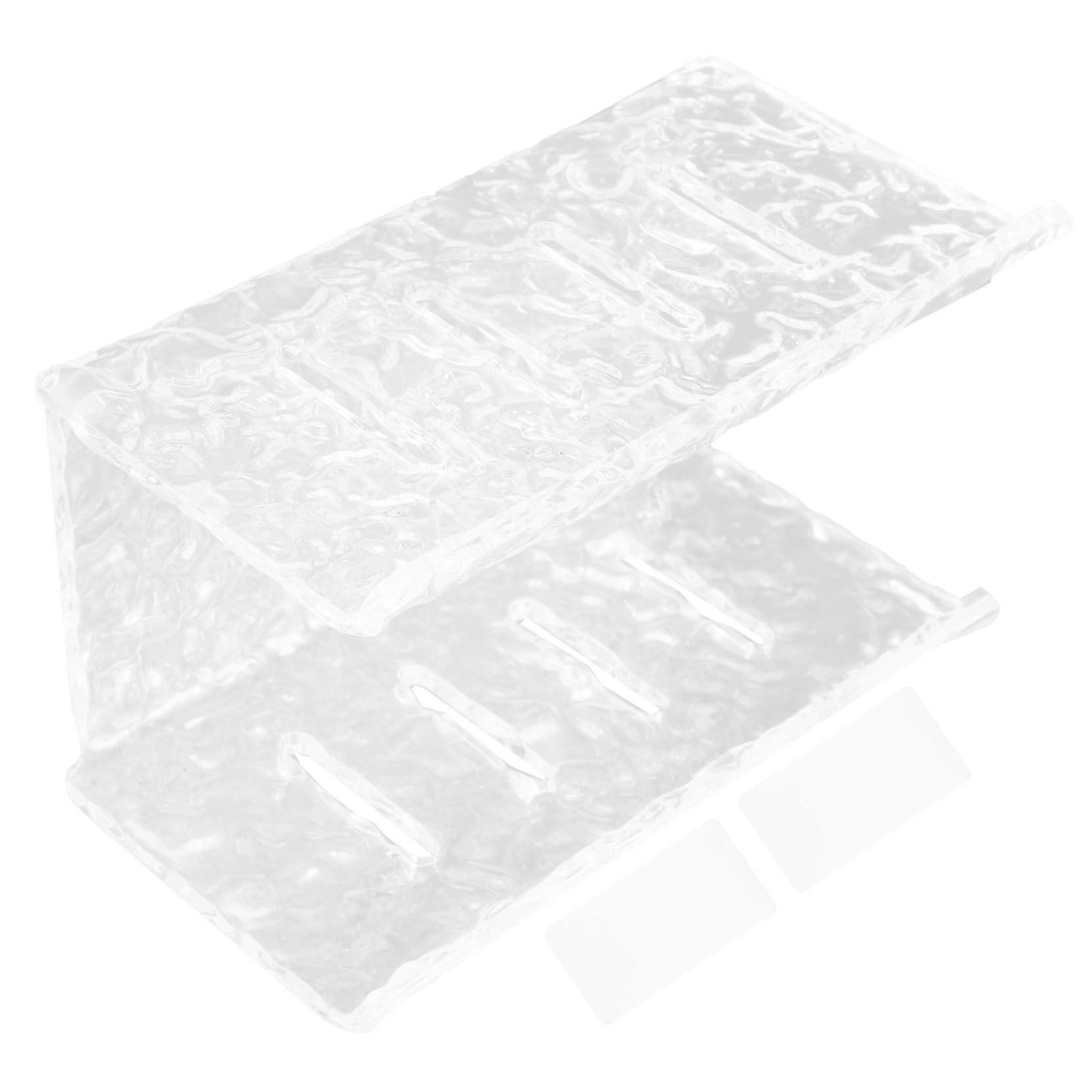 Wall Mounted Soap Dish No Drill TwoTier Acrylic Shower Holder with SpaceSaving Design