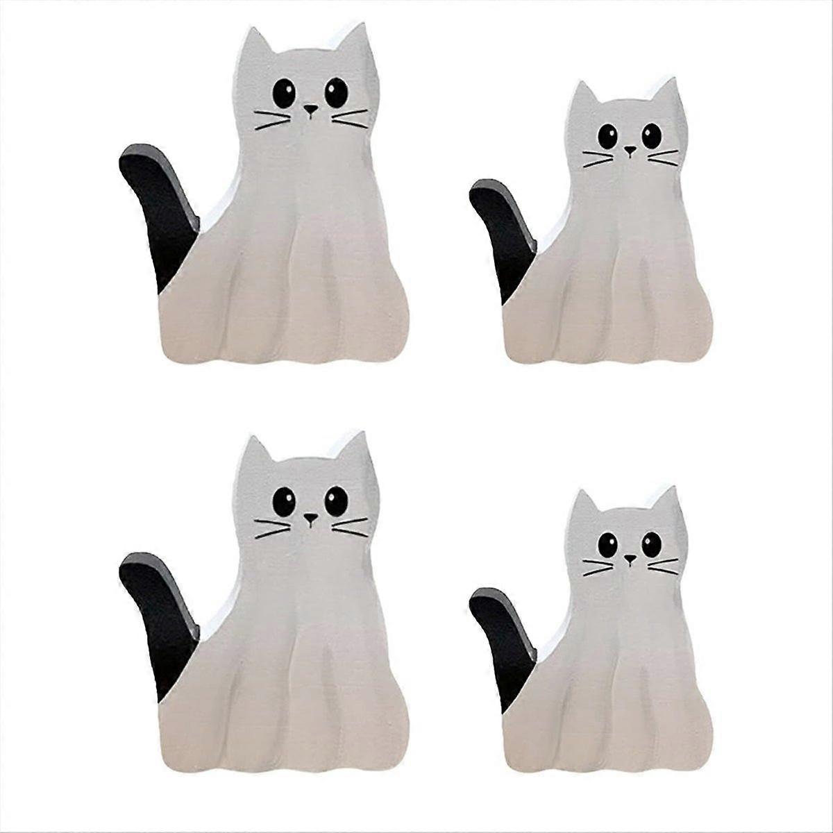 Ghost cat statue, Halloween ghost cat decoration