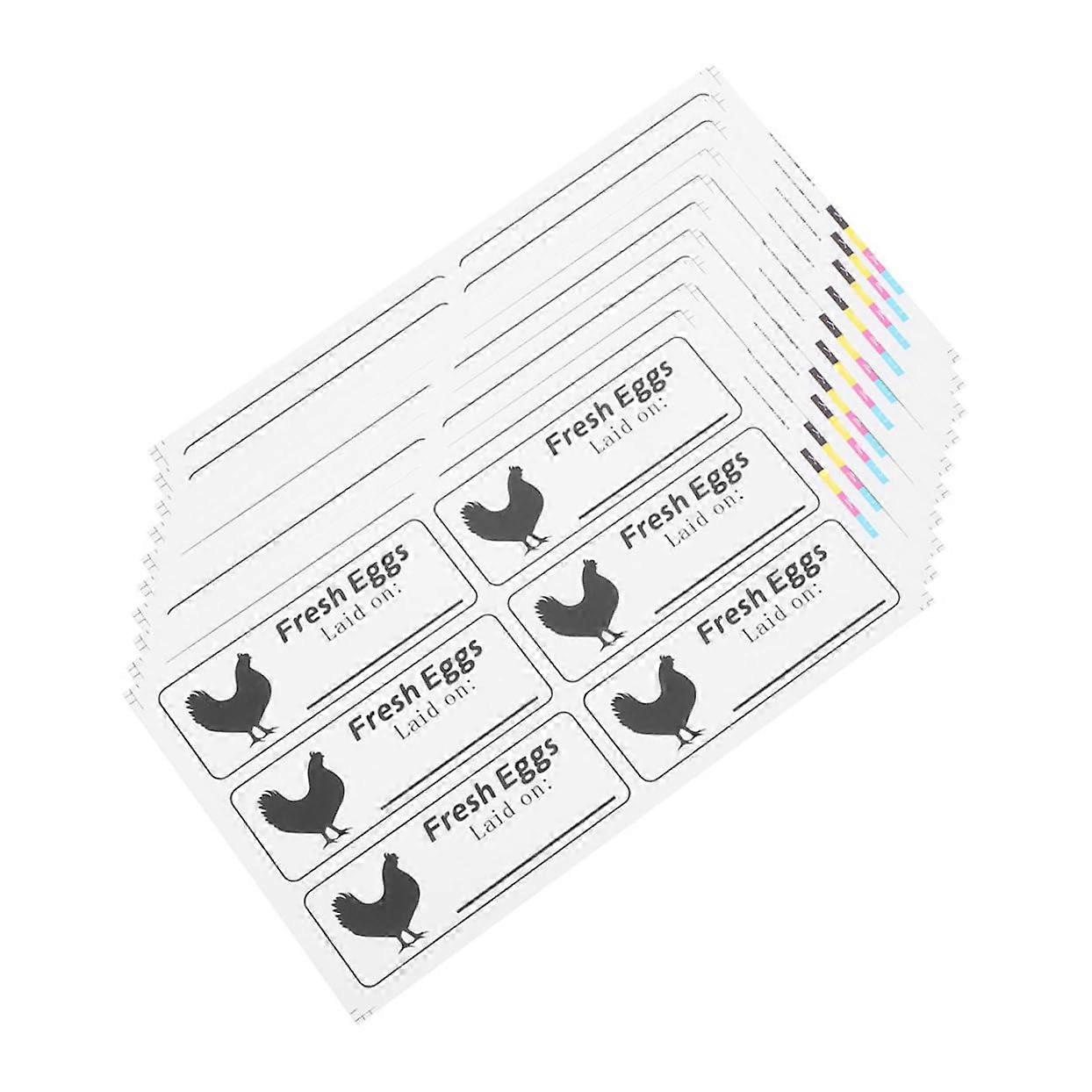 Egg Carton Date Labels 100 Sheets Writable Fresh Egg Stickers with Strong Adhesive for Farm Packaging