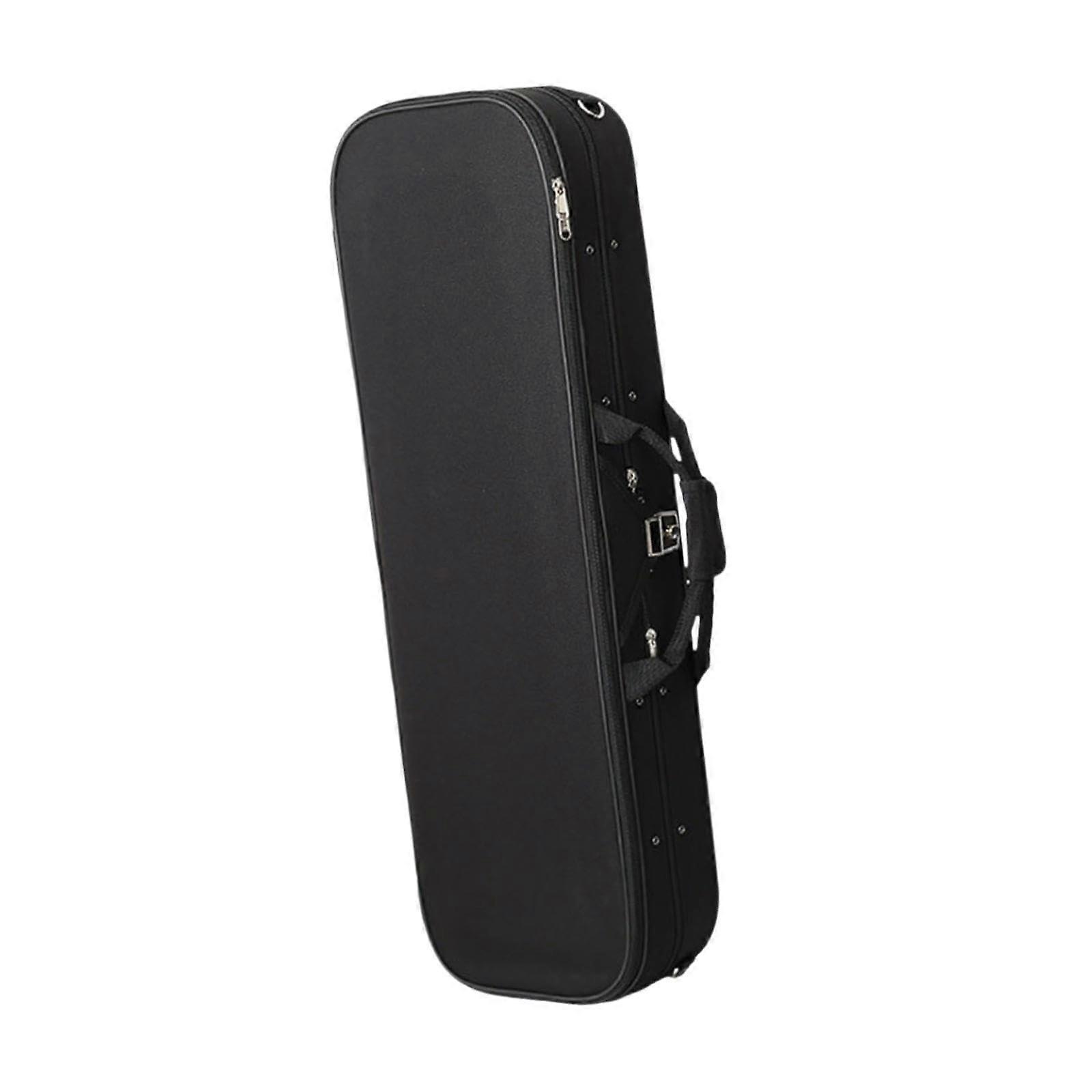 3/4 Size Violin Hard Case Lightweight Oxford Cloth Shockproof Foam Padding with Lockable Design
