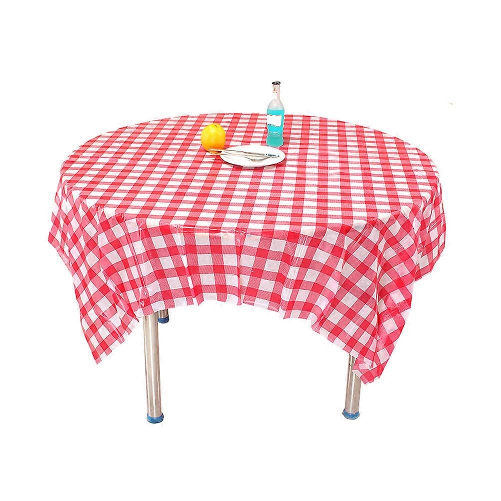 Red Checkered Tablecloth Table Cover for 10Pcs Party