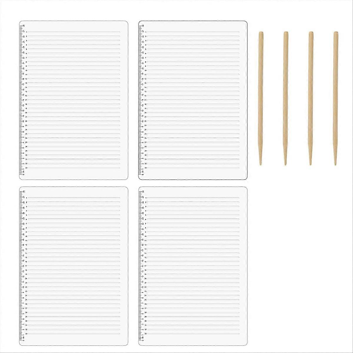 4Pcs Straight Line Stencils Journaling Guide