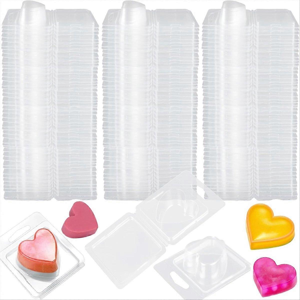 150Pack Wax Melt Container 1.3 oz Plastic Wax Melt Set,Heart Shape