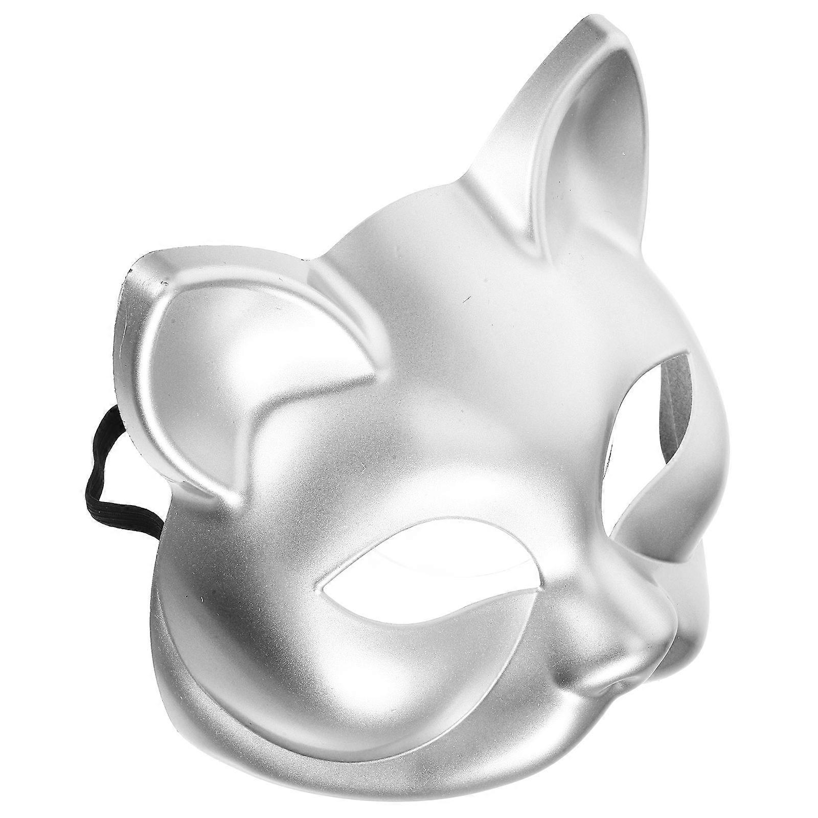 Paintable Cat Masks For Cosplay Versatile Use Unique Design 1Pack Durable Material