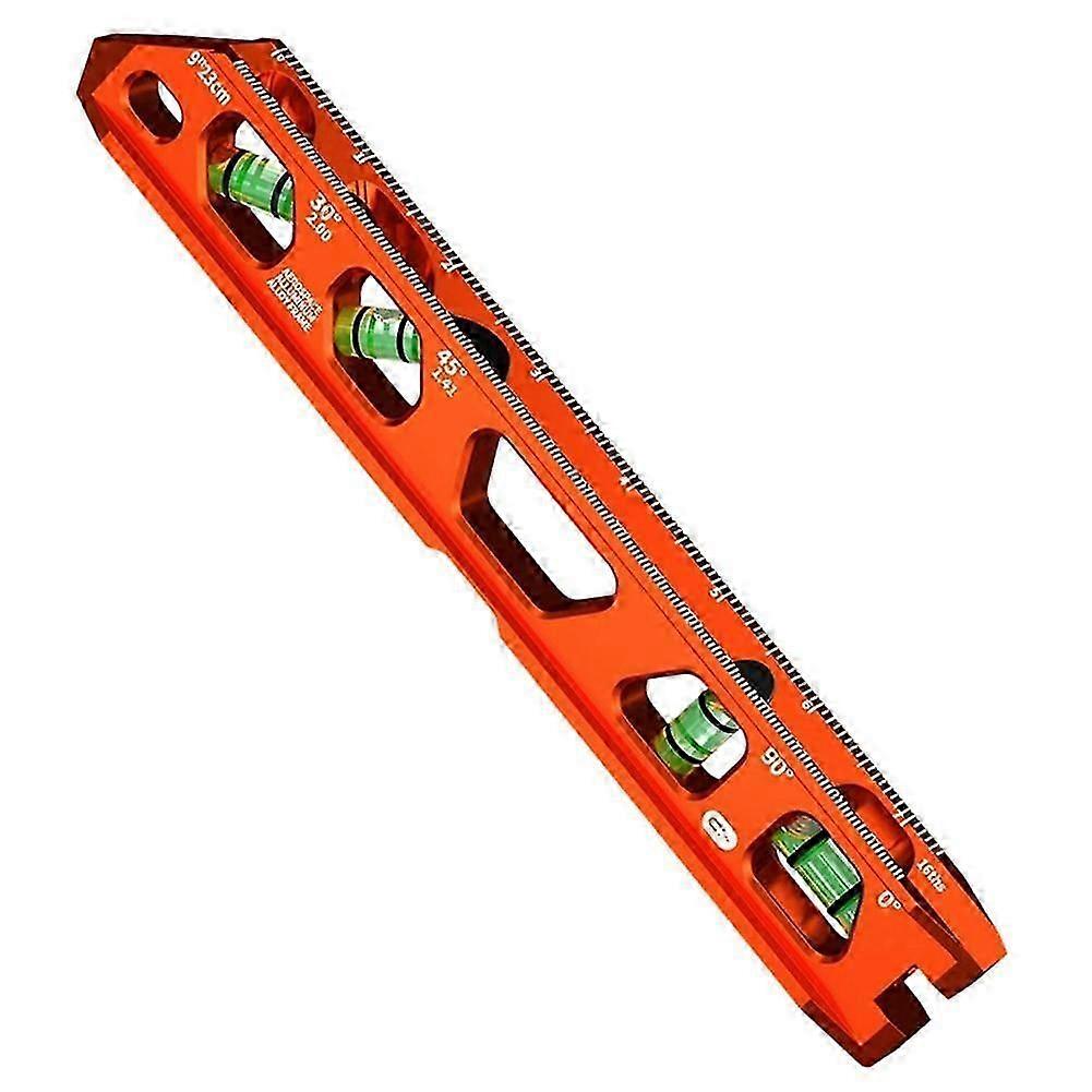 1Pc Mini High-Precision Scale Level Ruler, Magnetic Pipeline Leveling & Measuring Tool 9inch