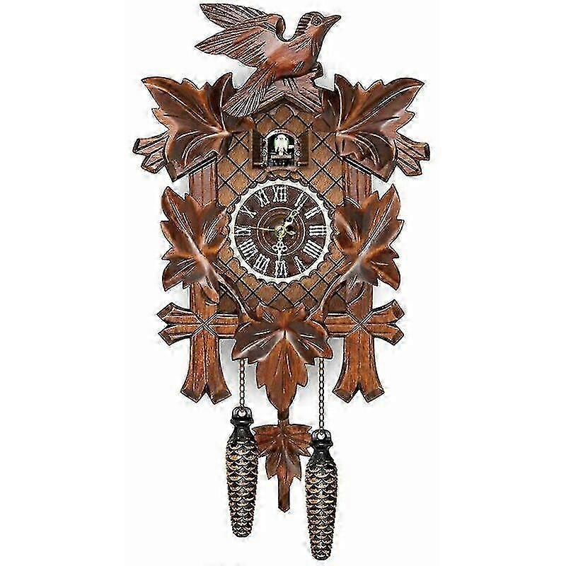 Wooden Cuckoo Wall Clock with Pendulum Nordic Design