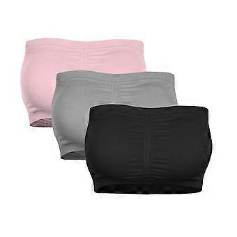 Soutien-gorge sans bretelles pour femmes grandes tailles, bandeau double grande taille, rembourré et extensible, multicolore, jusqu'à 6XL