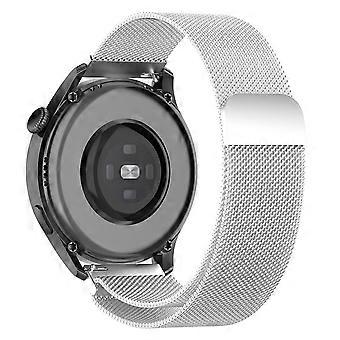 20mm Milanese Wristband Magnetic Watch Strap Replacement Compatible For Huawei Watch GT3 42mm/Samsung Galaxy Watch 42mm