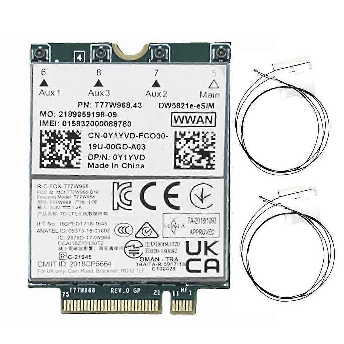 Module e-SIM 4G LTE T77W968 DW5821e CAT16 1 Gbit/s
